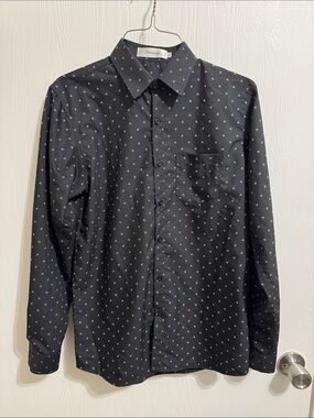 Aimehonpe Boys Button Down Nautical Long Sleeve Black Collard XXL Dress Shirt